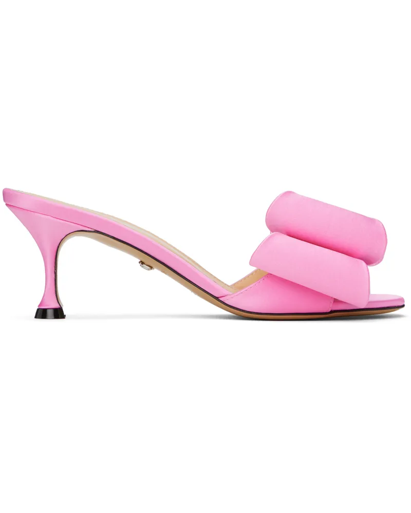Mach & Mach Pink 'Le Cadeau' Satin 65 Heeled Sandals Baby