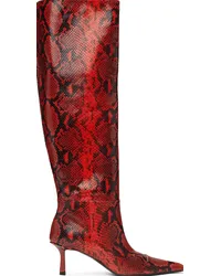 Alexander Wang Red Viola Slouch Boots Red