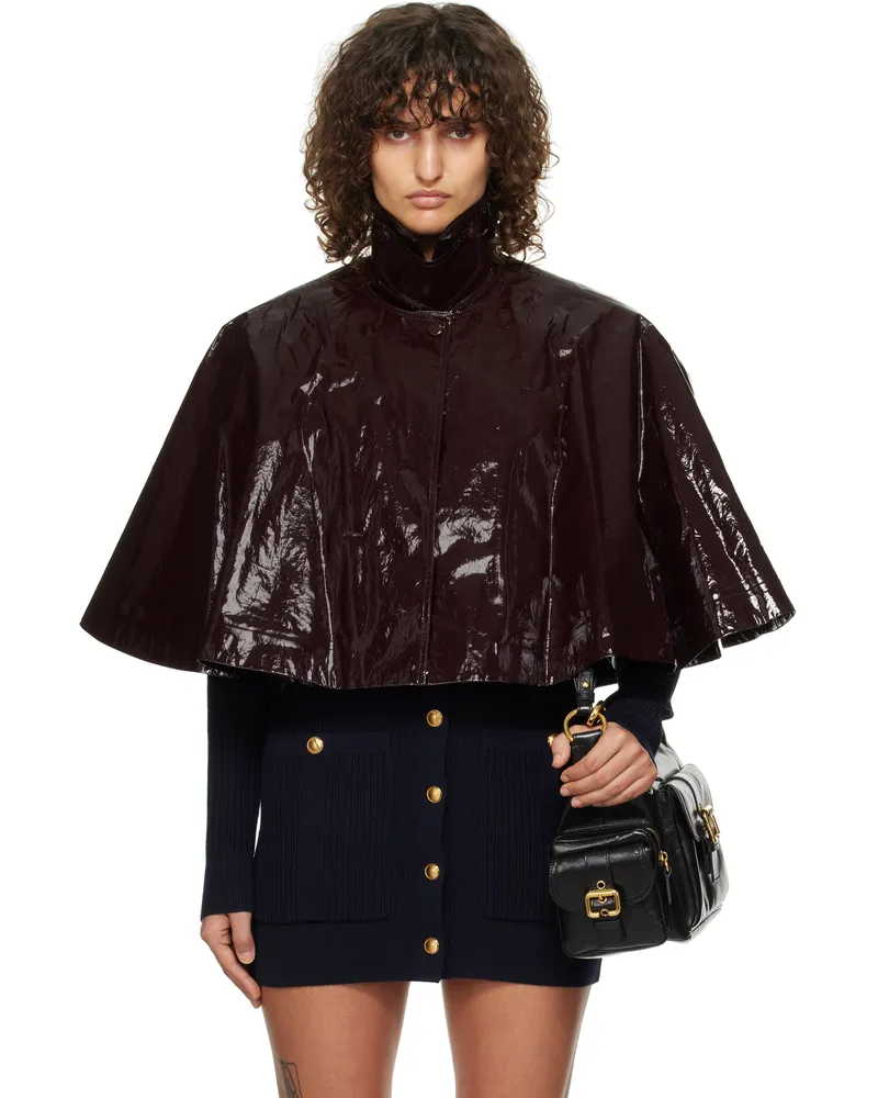 Chloé Brown Short Cape Jacket 24z