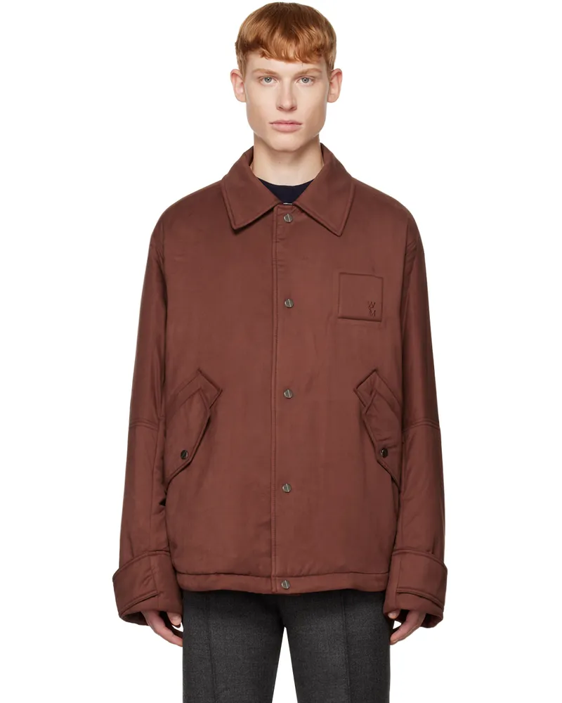Wooyoungmi Brown Embroidered Jacket Mud