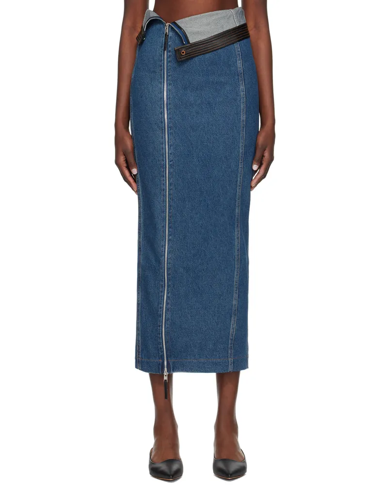 Paris Georgia Indigo Jo Denim Maxi Skirt Indigo