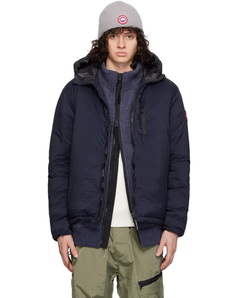 Canada Goose Navy Lodge Down Jacket Atlantic