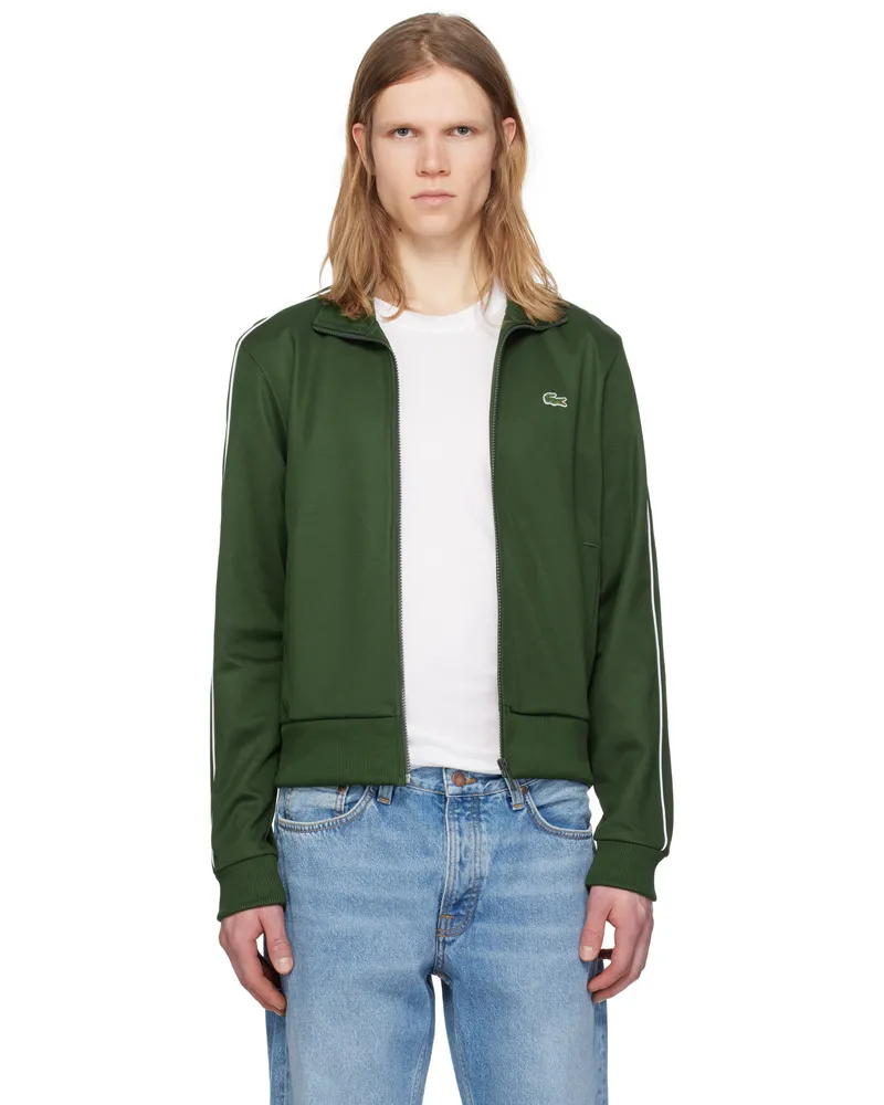 Lacoste Green Paris Piqué Zip-Up Track Jacket Hcf