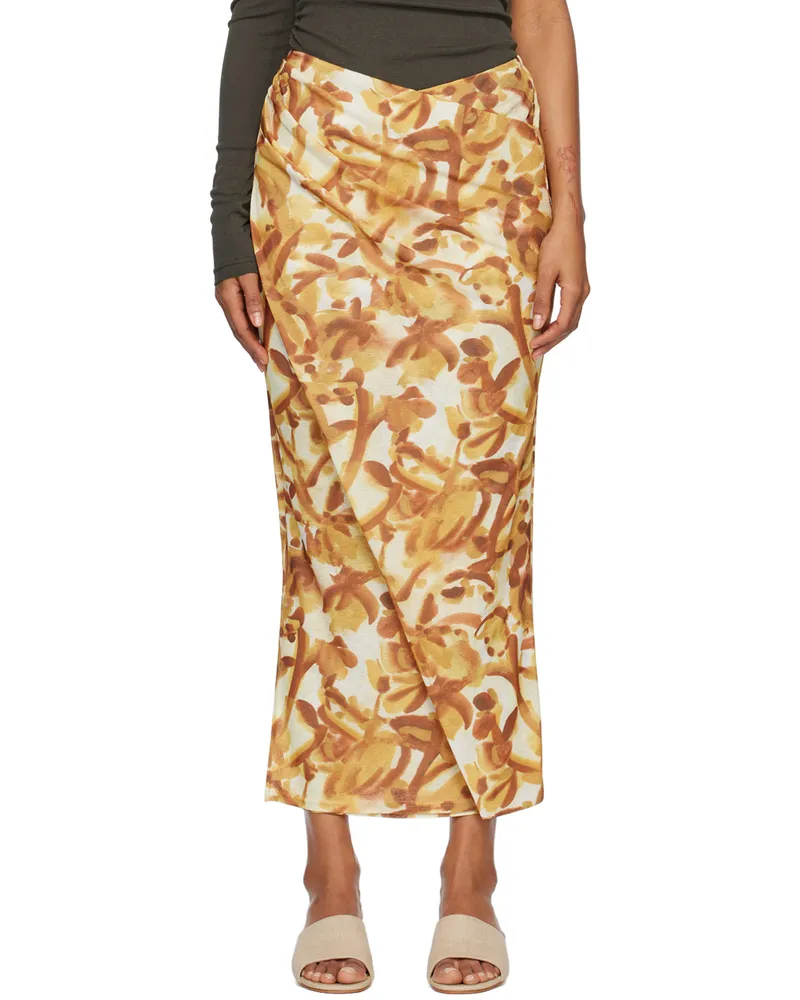 Nanushka Multicolor Tania Midi Skirt Botanic