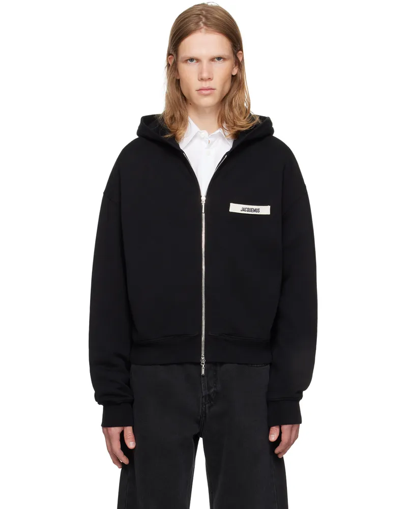 Jacquemus Black La Casa 'Le hoodie Gros Grain zippé' Hoodie 990