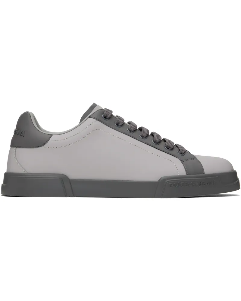 Dolce & Gabbana Gray Portofino Light Sneakers 8l758