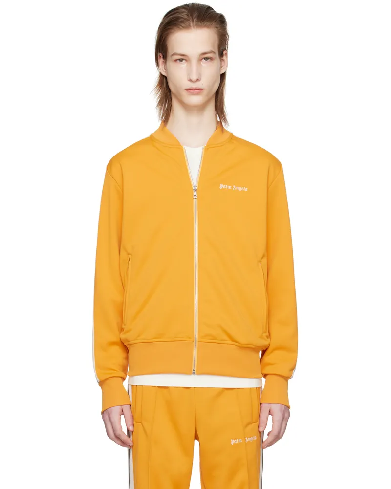 Palm Angels Orange Striped Track Jacket Orange