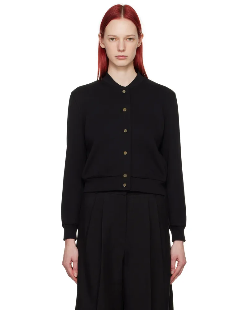 Max Mara Black Barbano Bomber Jacket 7