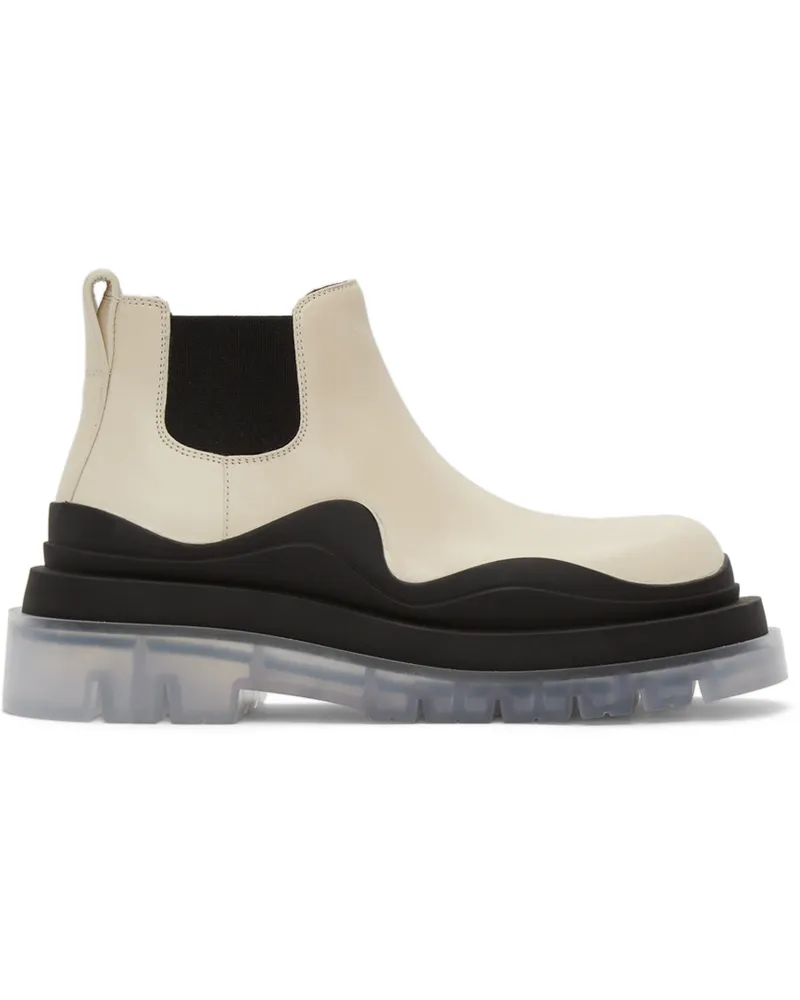 Bottega Veneta Off-White Low 'The Tire' Chelsea Boots 8205