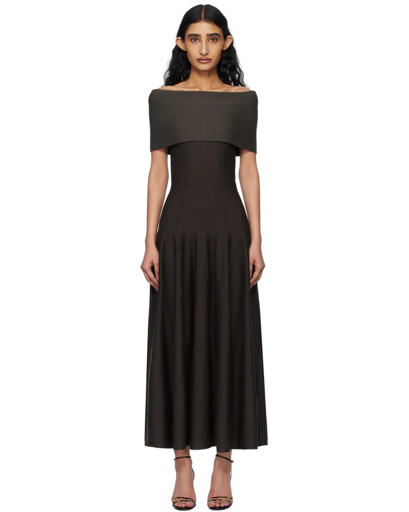KHAITE Gray Ava Maxi Dress 393