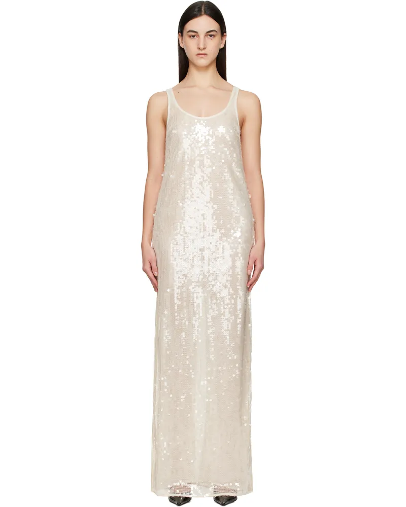 Stella McCartney Off-White Sequins Tank Maxi Dress 9200