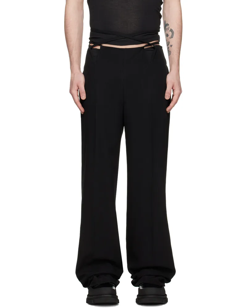 Dion Lee Black V-Wire Trousers Black
