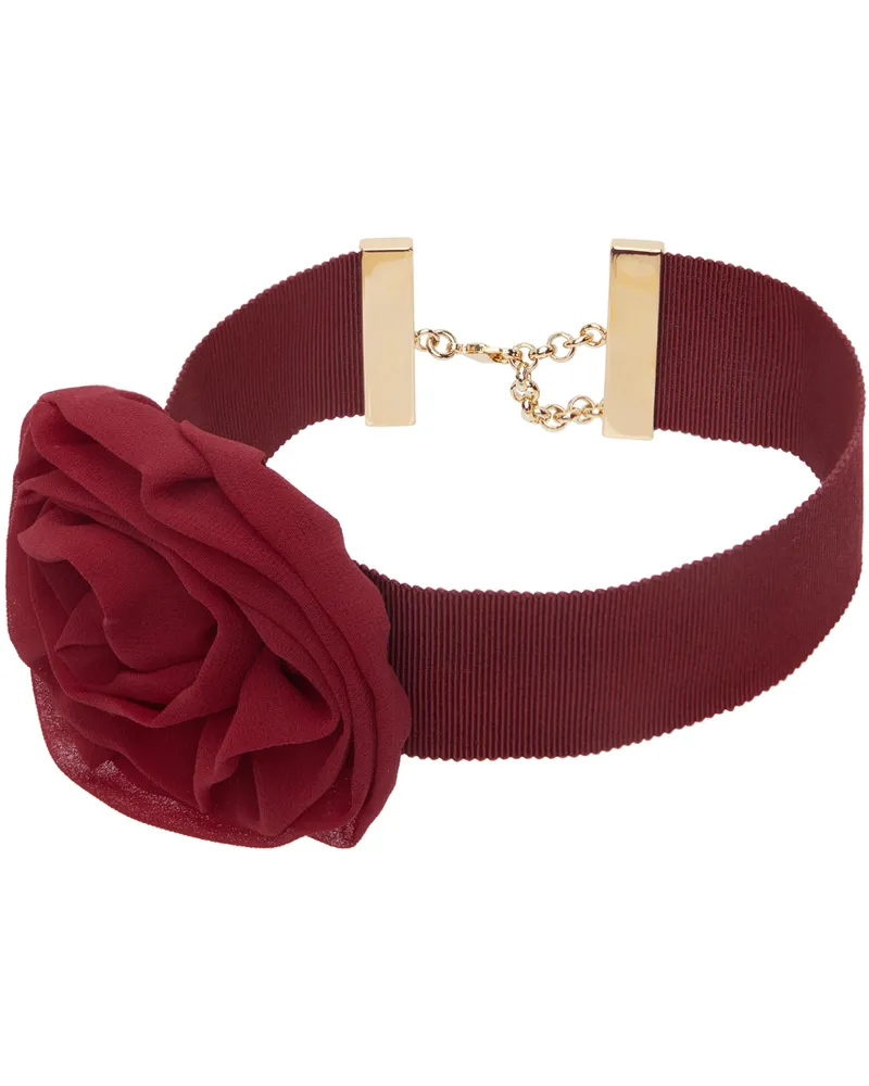 Blumarine Red Rose Choker N0315