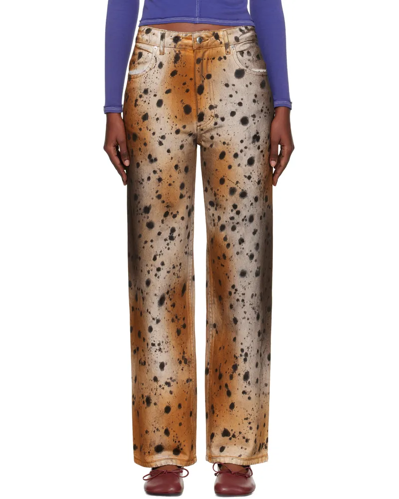 Eckhaus Latta Tan & Beige Wide Leg Jeans Abstract