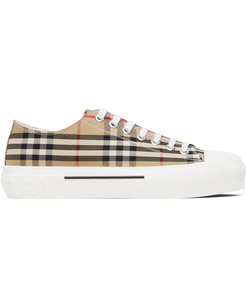 Burberry Beige Check Sneakers Archive