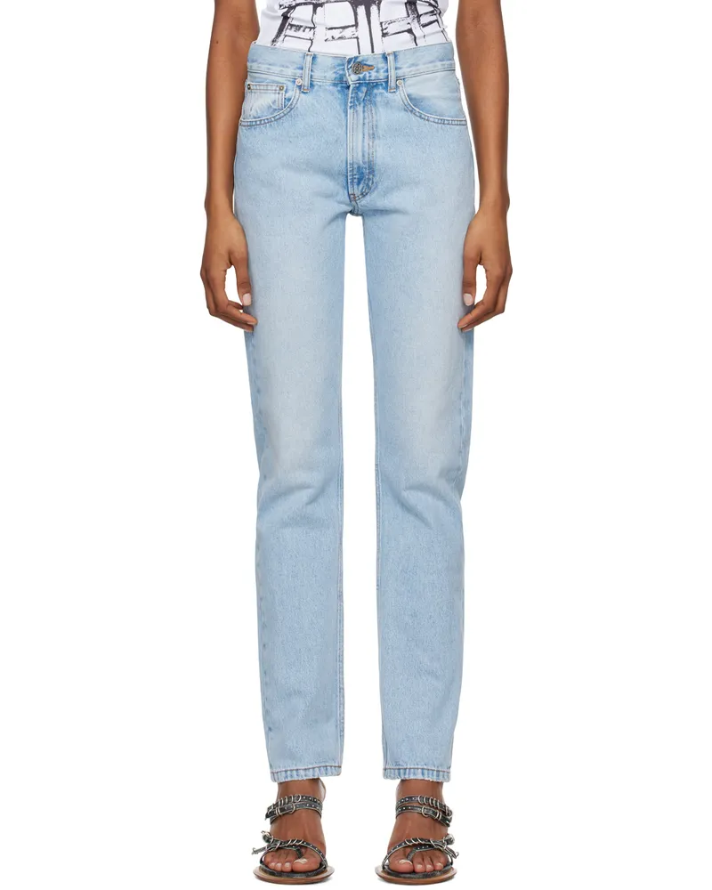 Jean Paul Gaultier Blue Printed Jeans 5601