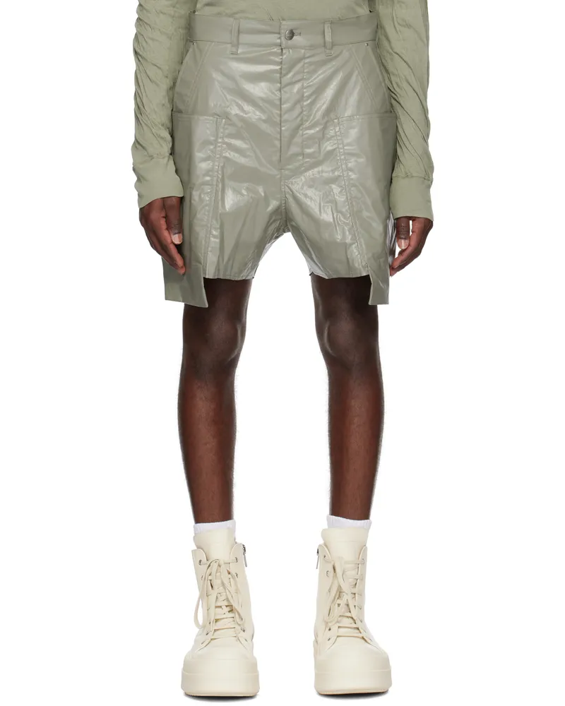 Rick Owens Green Hollywood Stefan Cargo Shorts 15