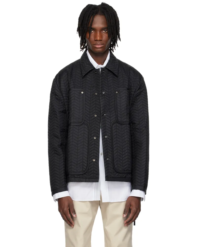 Craig Green Black Quilted Worker Jacket Black
