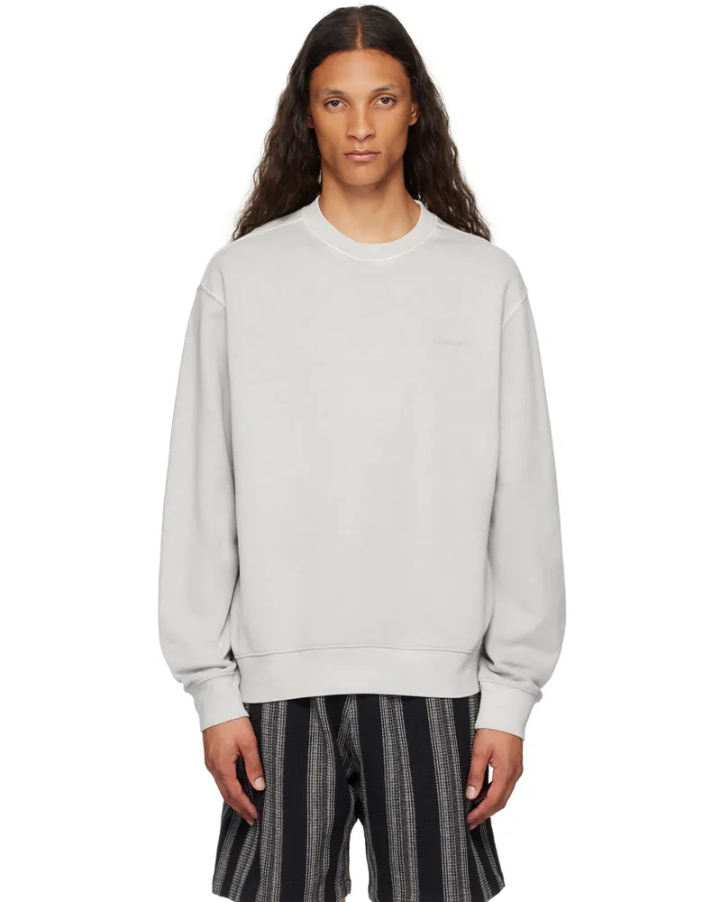 Carhartt WIP Gray Duster Script Sweatshirt Gd