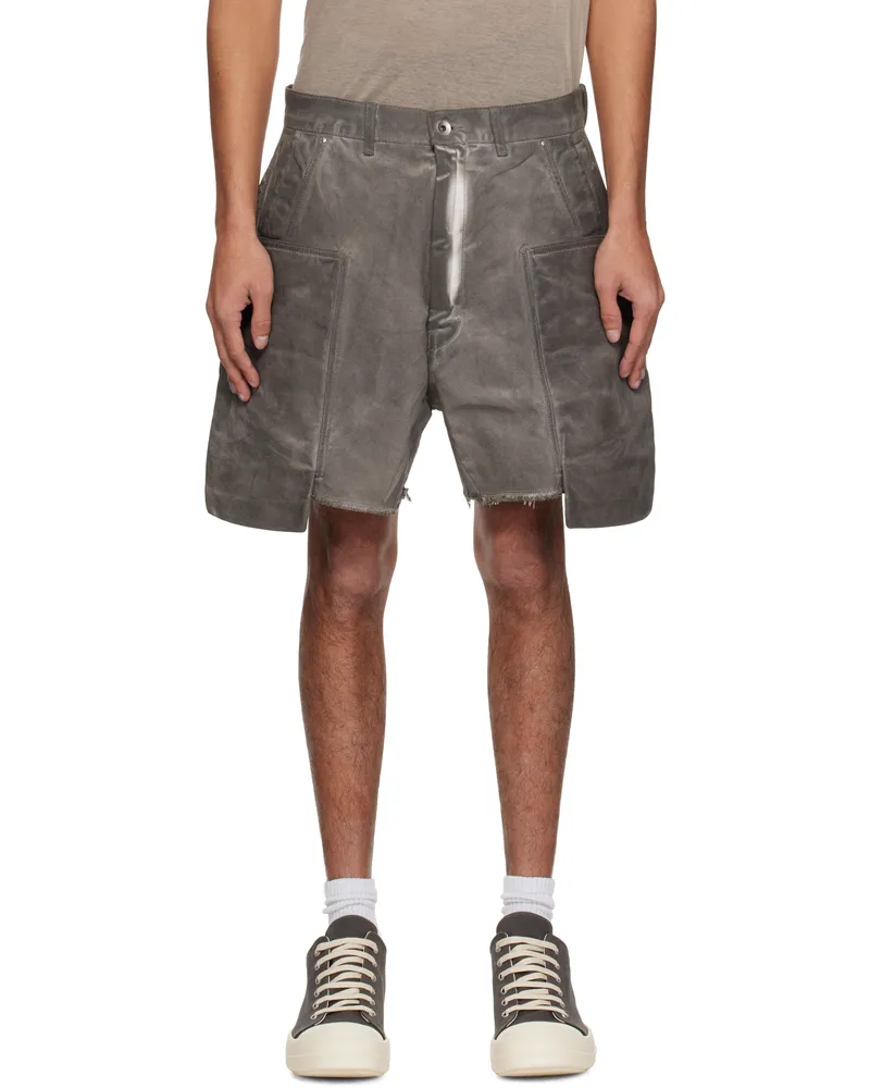 DRKSHDW by Rick Owens Gray Hollywood Stefan Cargo Denim Shorts 78