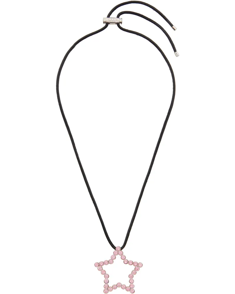SafSafu SSENSE Exclusive Black & Pink Star Necklace Pink