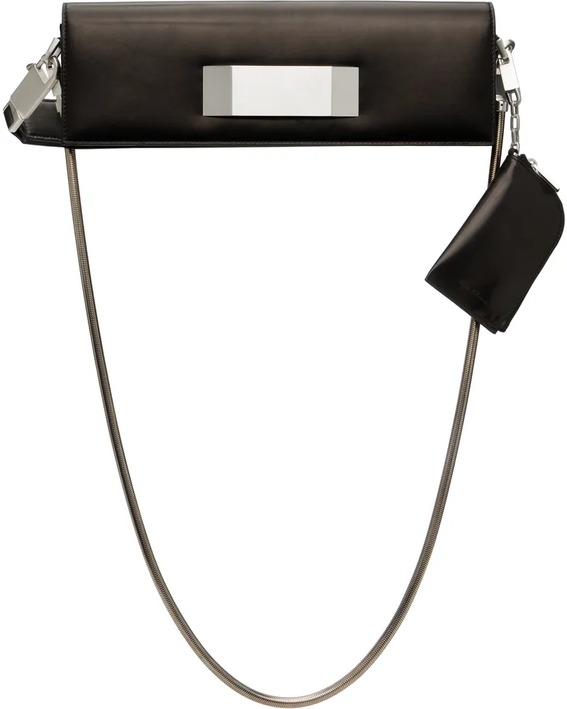 Rick Owens Black Concordians Griffin Baguette Bag 09