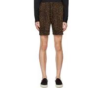 Brown Leopard Shorts