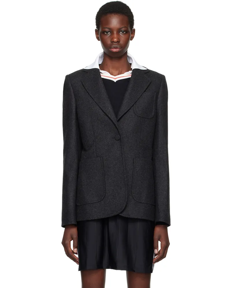 Wales Bonner Gray Iris Blazer Grey