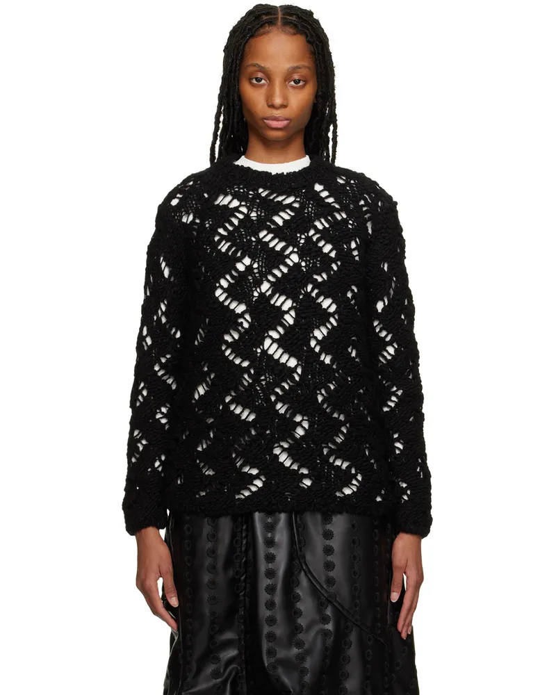 Comme des Garçons Black Crewneck Sweater 1