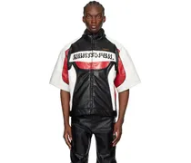 Black & Red Rider Faux-Leather Jacket