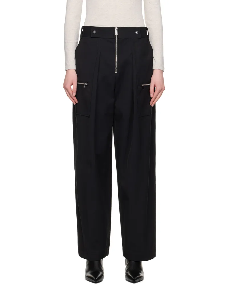 3.1 phillip lim Black OS Wide Leg Cargo Pants Black