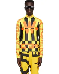 Walter van Beirendonck Yellow Cosmic Dancer Bike Long Sleeve T-Shirt Comb.