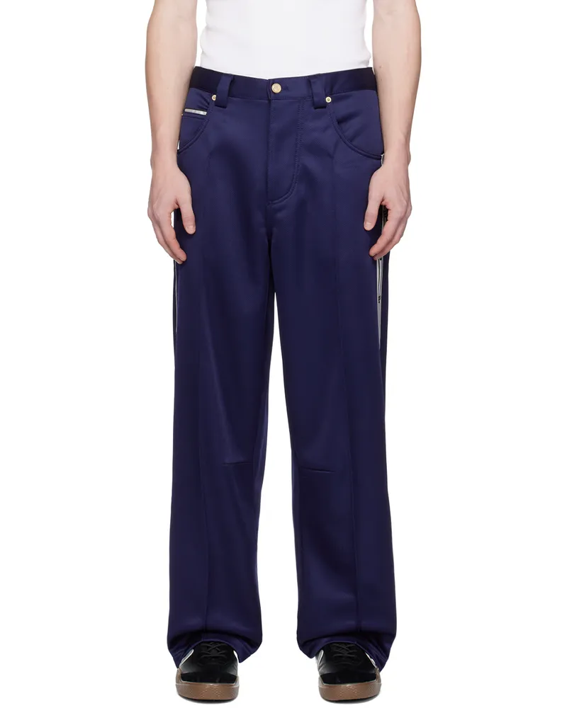Eytys Blue Titan Tape Trousers Navy