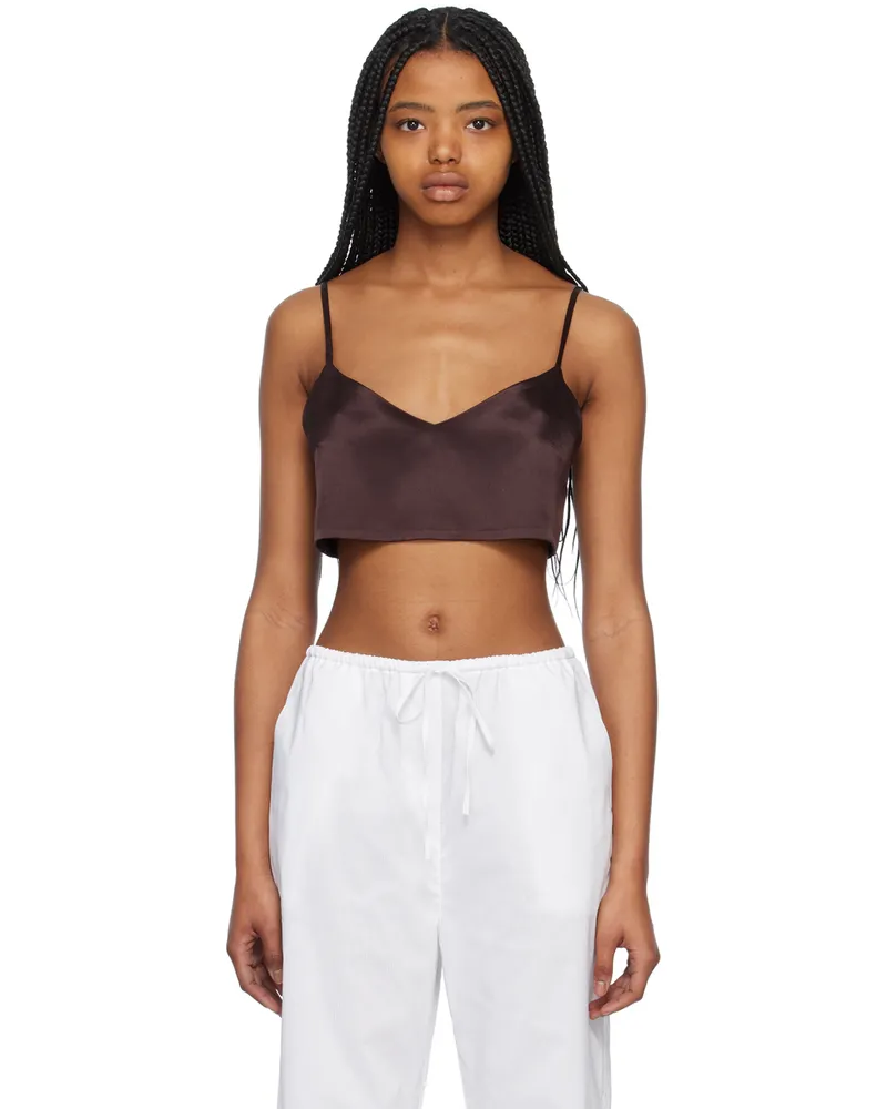 ASCENO Brown Ezra Tank Top Black