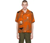 Brown & Orange Printed Shirt