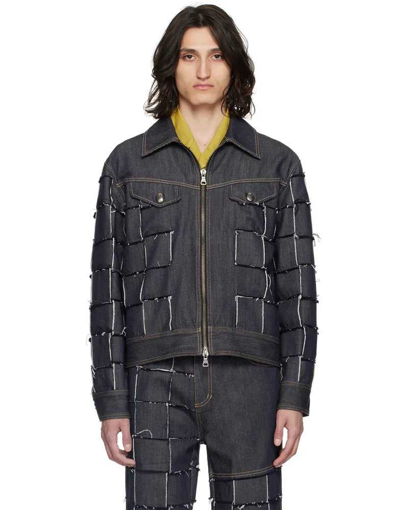 Andersson Bell Indigo New Patchwork Denim Jacket Indigo