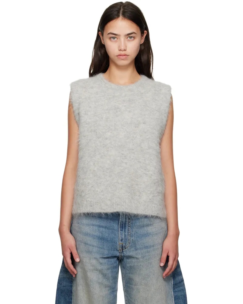 R13 Gray Deep Armhole Vest Light