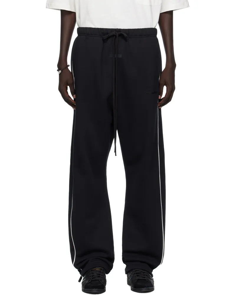 Fear of God Black Relaxed Fleece Piping Sweatpants Black
