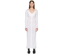White Cardigan Midi Dress