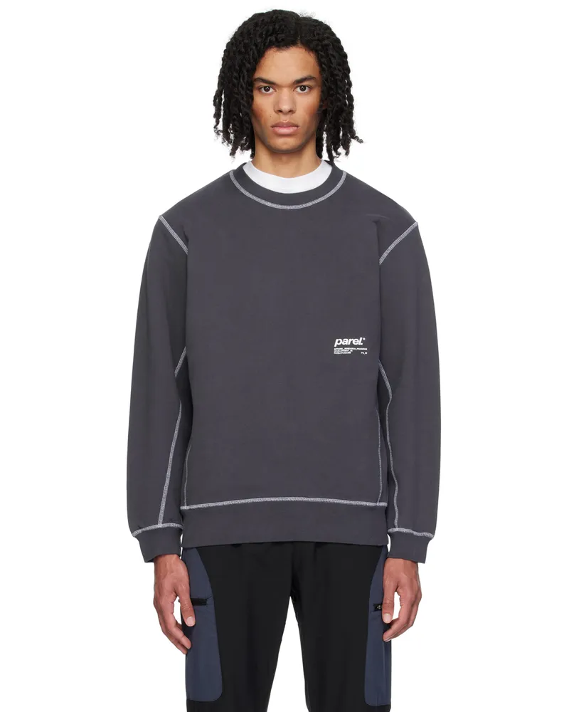Parel Studios Gray Contrast Sweatshirt Graphite