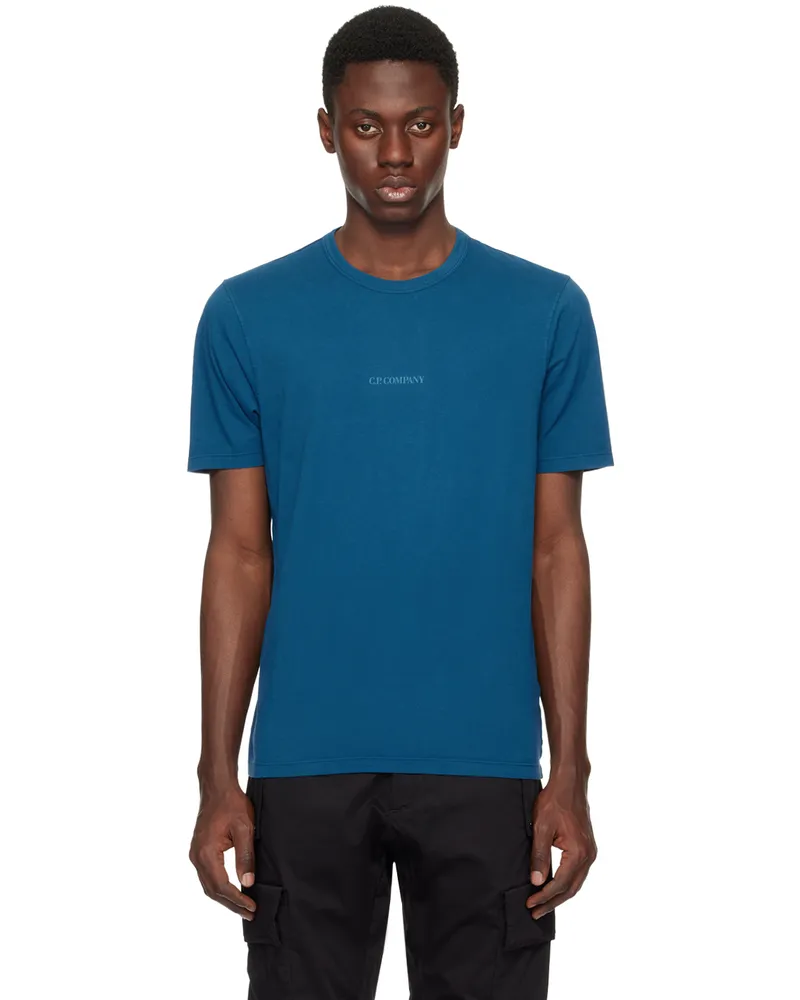 C.P. Company Blue Printed T-Shirt Ink