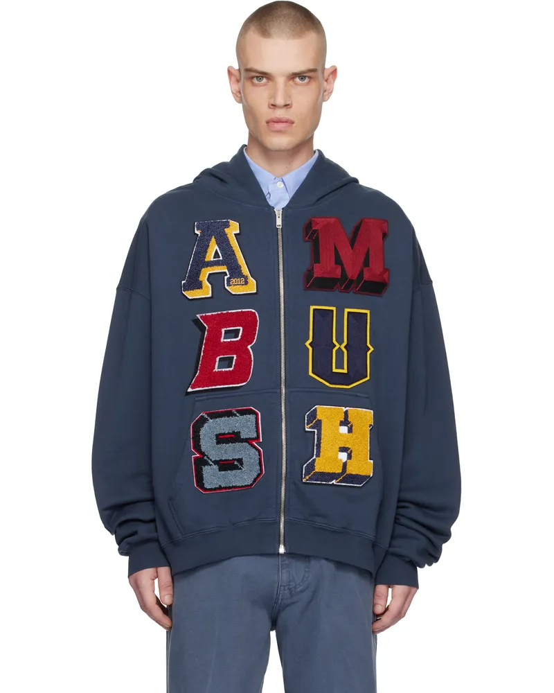 AMBUSH Navy Zip Up Hoodie Navy
