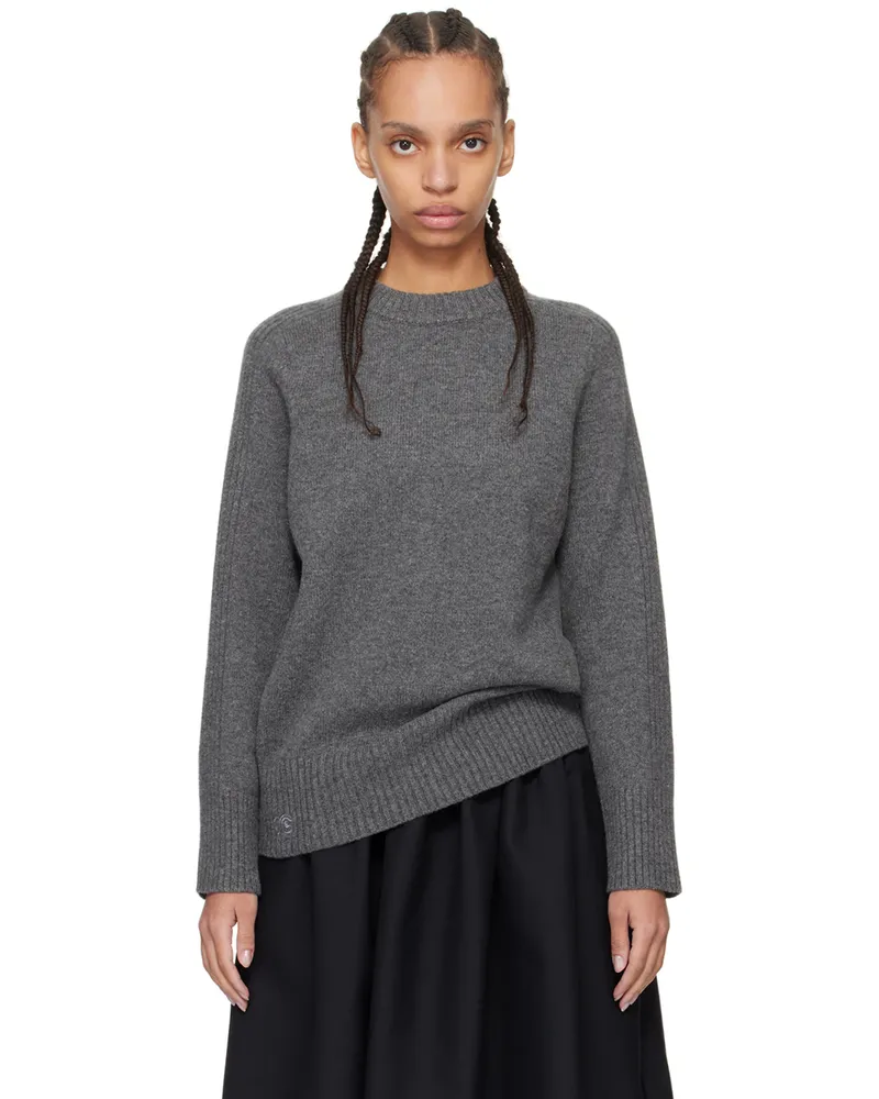 Fax Copy Express Gray Crewneck Sweater Grey