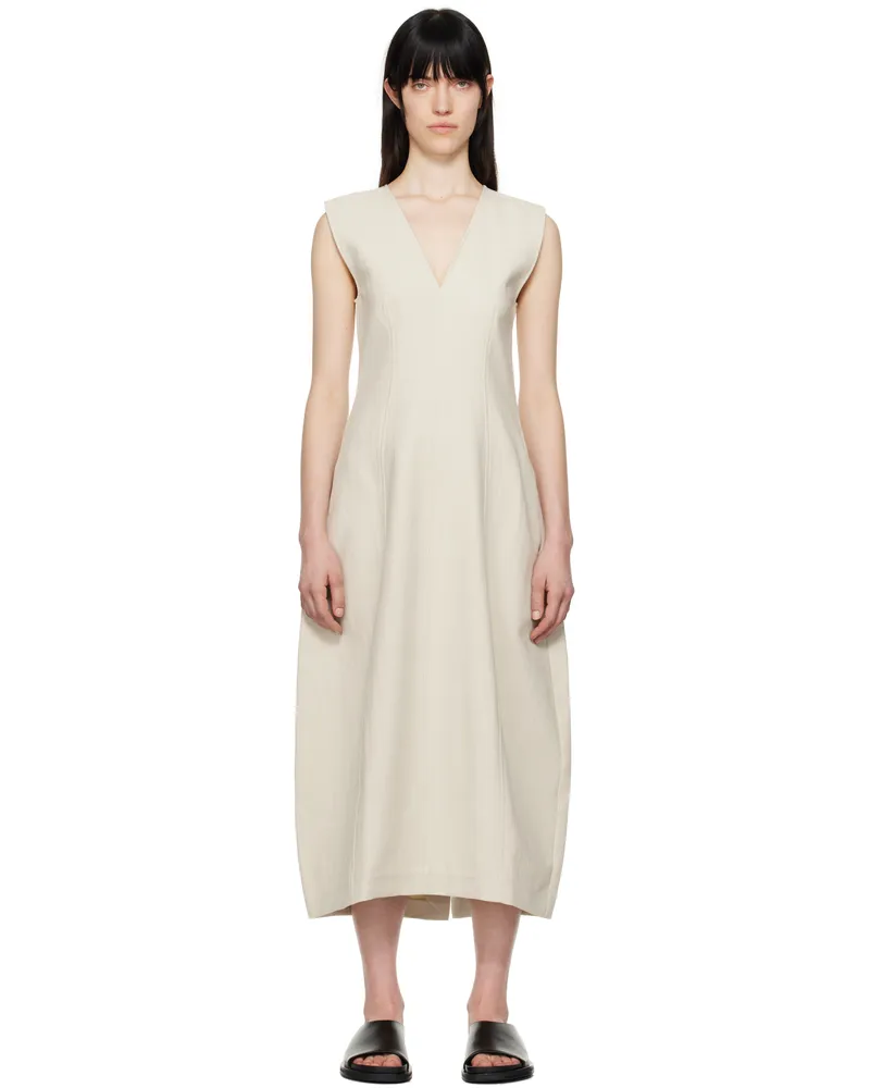 Studio Nicholson Off-White Enna Midi Dress Dove