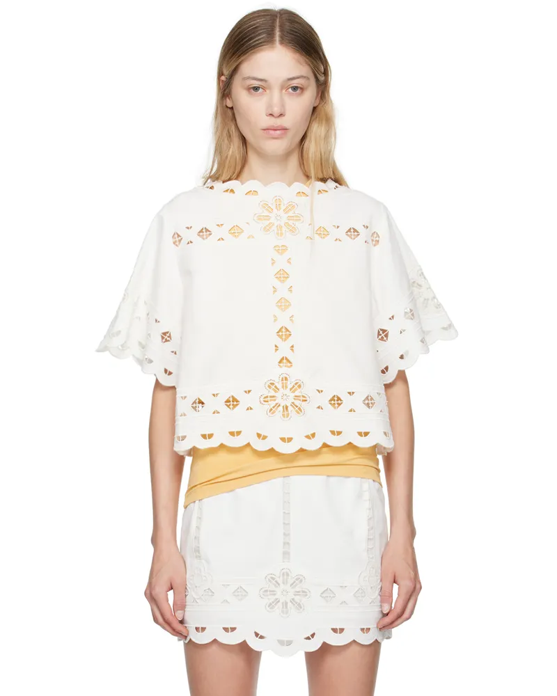 Isabel Marant White Parissa Blouse 20wh