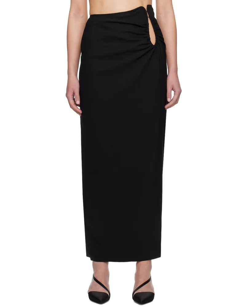 Wynn Hamlyn Black Ella Maxi Skirt Black