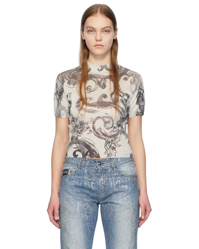 Versace Jeans White Graphic T-Shirt E003
