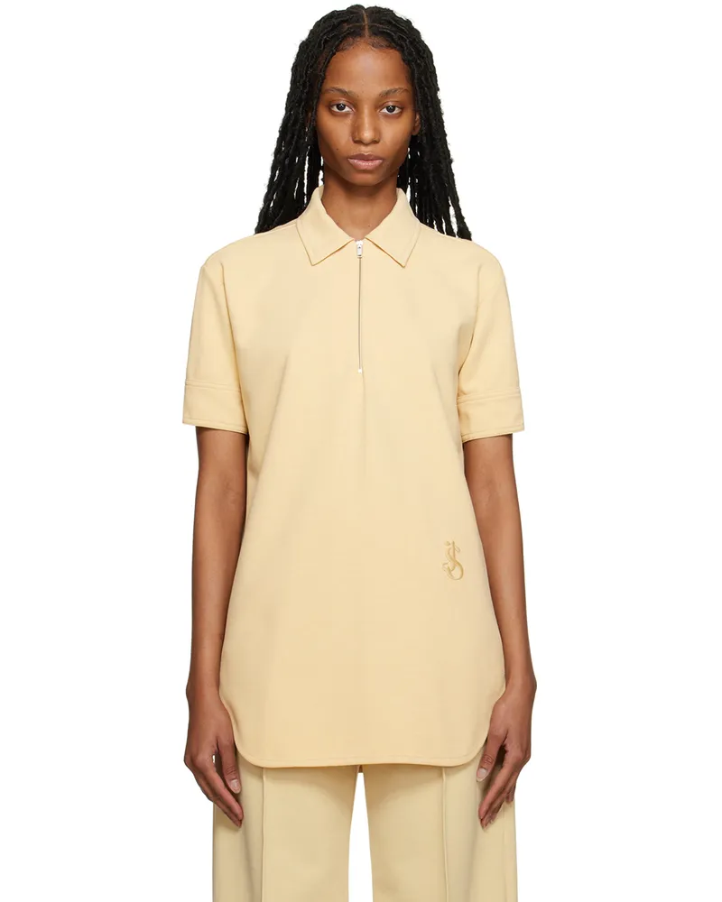 Jil Sander Yellow Embroidered Polo 259
