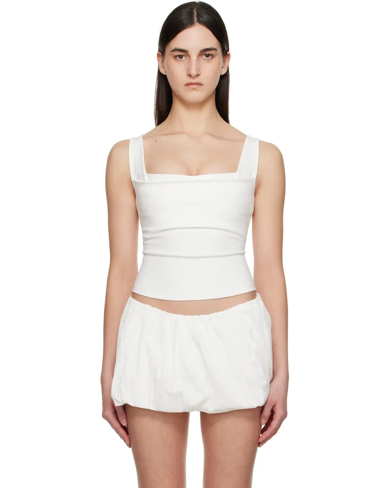 Miaou White Luna Tank Top Dove