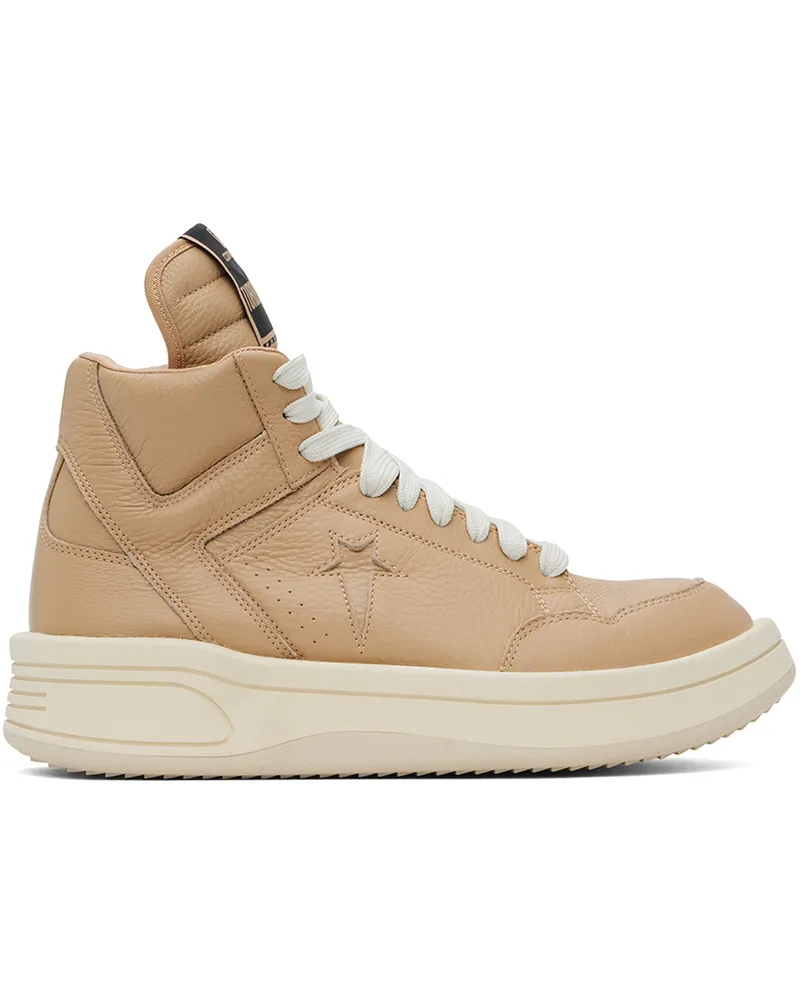 DRKSHDW by Rick Owens Tan Converse Edition TURBOWPN Mid Sneakers 193